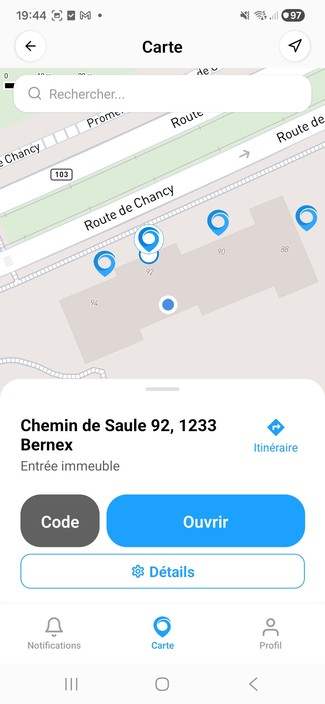 BluSi - Carte interactive